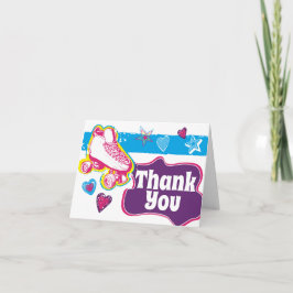 Roller Skling Festa de aniversário Obrigado Notas