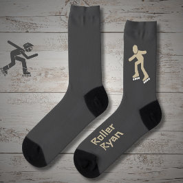 Rollerskating sand on gray with text