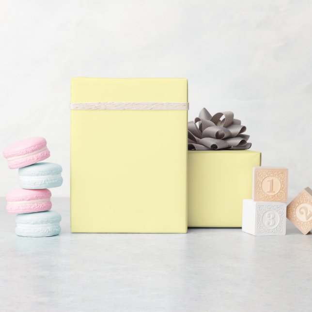 Rolo de Papel de Embrulho Amarelo Macio Sólido (Chá de bebê)