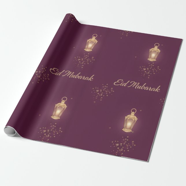 Rolo de Papel de Embrulho de Eid (Desenrolado)