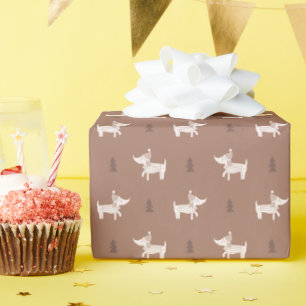 Rolo de Papel de Embrulho Scandi Cachorro & Árvore
