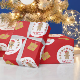 Rolo de Papel de Presente de Natal com Nome Person