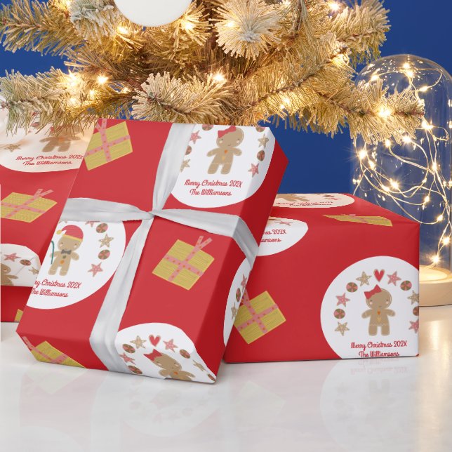 Rolo de Papel de Presente de Natal com Nome Person (Feriados)