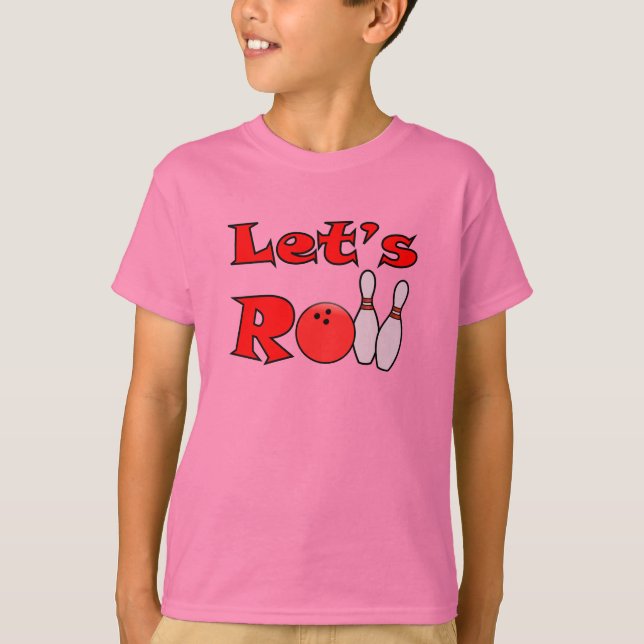Rolo de vamos - Camisa Boliche para crianças (Frente)