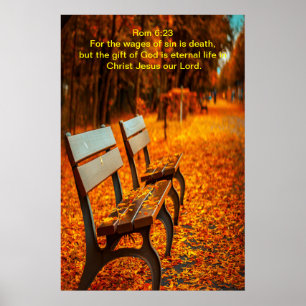 Rom 6:23: Para os salários do pecado é a poster da