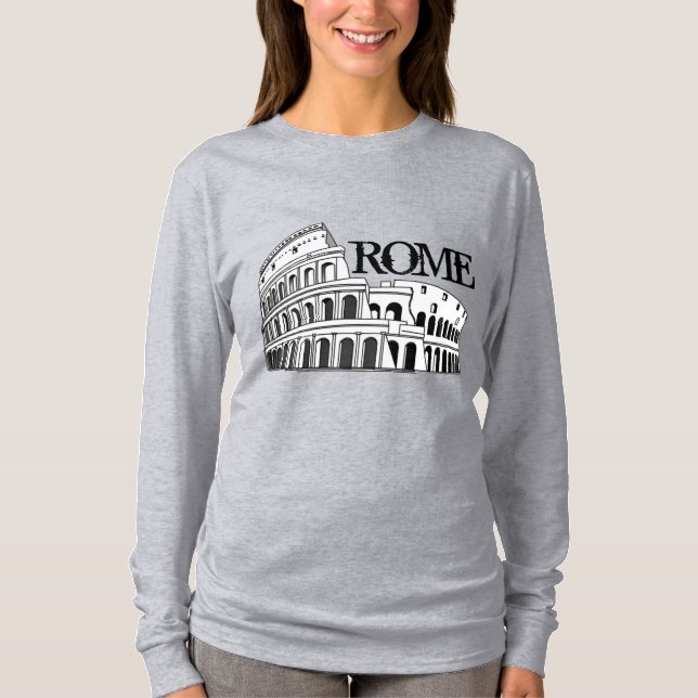 ROMA, camisas de viagem, adicionar texto (Frente)