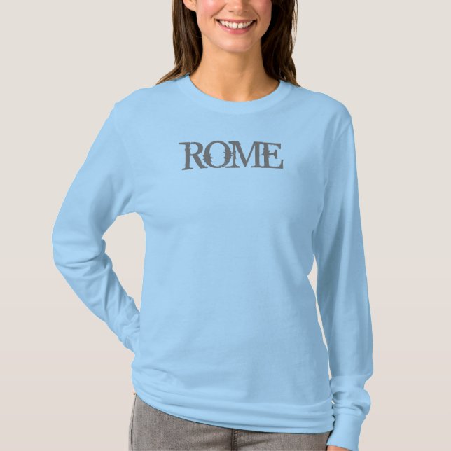 ROMA, camisas de viagem, adicionar texto (Frente)