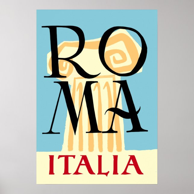 Roma, Itália poster de viagens (Frente)