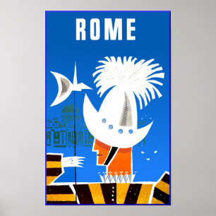 Roma, Itália poster de viagens