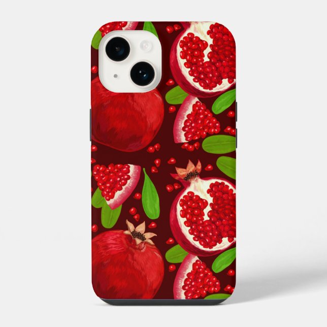 Romã Vermelha Fruta | iPhone 14 Case-Mate  (Verso)