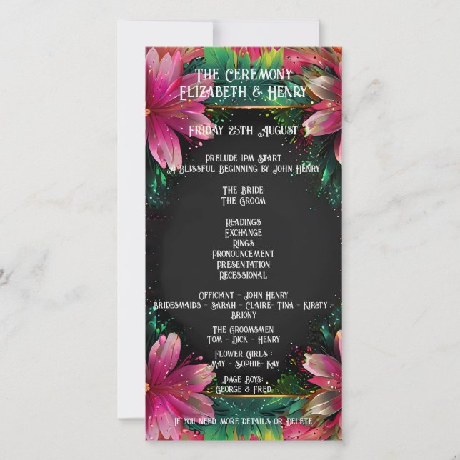 Romance Brilhante: Um Tema De Casamento Floral De  (Frente)