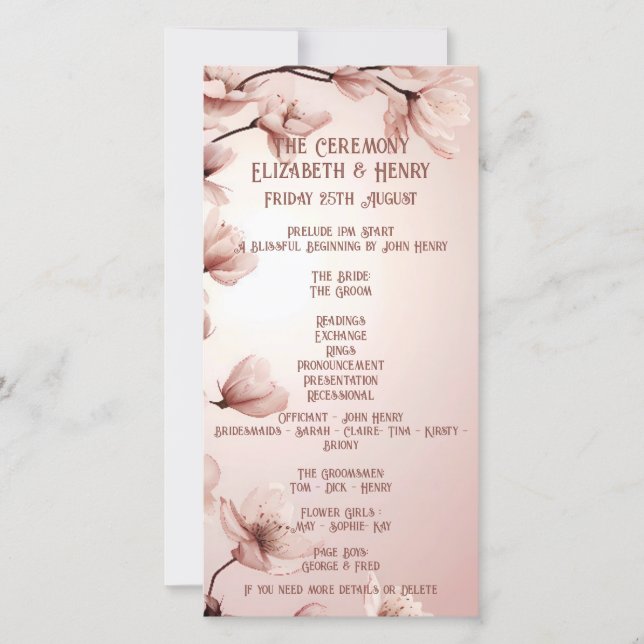 Romance Brilhante: Um Tema De Casamento Floral De  (Frente)