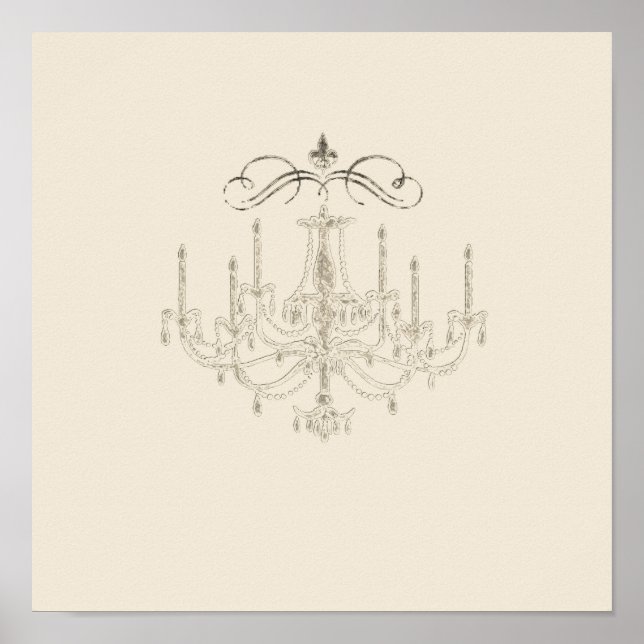 Romance com um Poster Chandelier ~ Impressão (Frente)