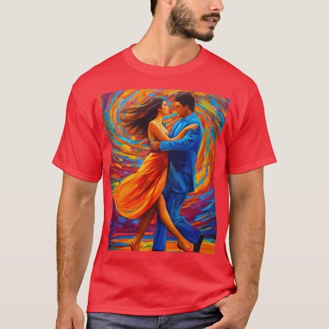 Romance e artístico: Abstrato Art T-Shirt (Frente)