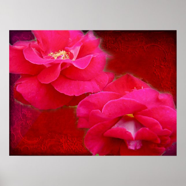 Romance e Rosa vermelha Poster (Frente)