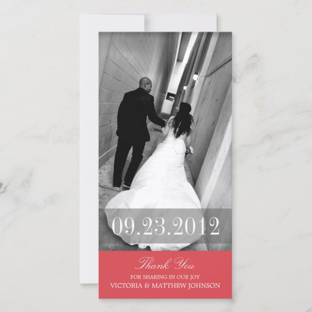 ROMANCE IN RED | CARTÕES DE AGRADECIMENTOS DE CASA (Frente)