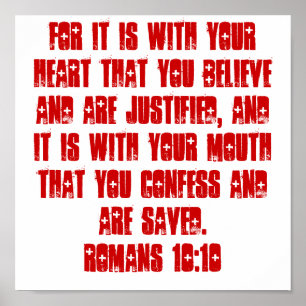 Romanos 10:10 POSTER