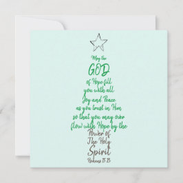 Romanos 15:13 Deus espera a alegria e o cartão de 