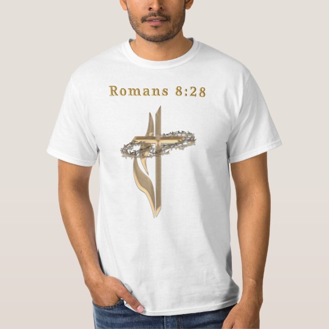 Romanos 8:28 t-shirts (Frente)