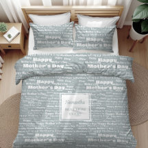 Romantic Gift for Mom Grey White Hand Lettering