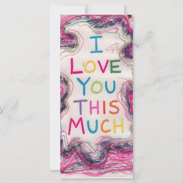 Romantic I Love You This Much Greeting Card (Frente)