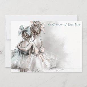 Romântica Dia da Irmã Chá Tarde Convite