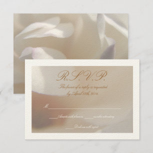 Romântica Ivory Magnolia 2 Casamento RSVP