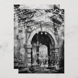 Romântica Luz Gótica Convite para Casamento de Arq