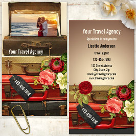 Romântica Vintage Honeymoon Cartão de visita