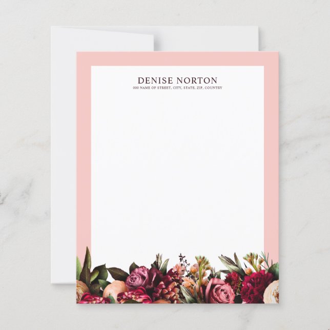 Romântico crisântemo em cor-de-rosa (Frente)