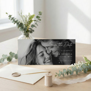 Romântico ELEGANTE Cartão de Foto Casamento