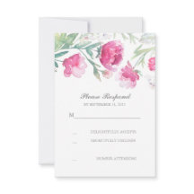 romântico floral peonias casadas RSVP