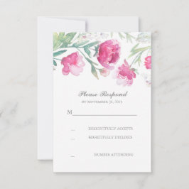 romântico floral peonias casadas RSVP