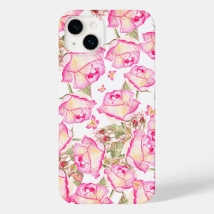Romântico floral rosa branco amarelo de verão