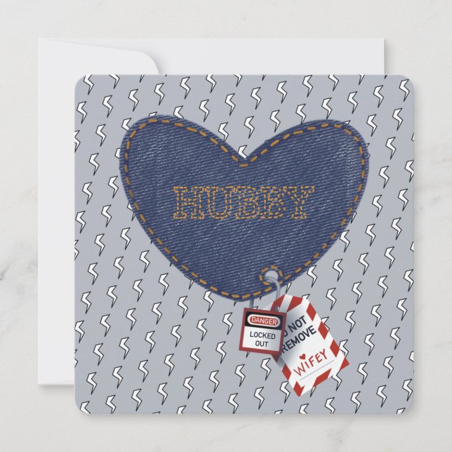 Romântico Hubby Wifey Eletricista Bloqueado Coraçã (Frente)