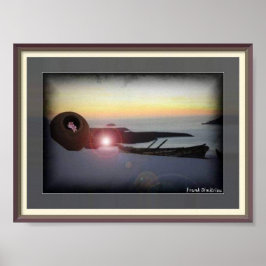 Romântico Por Poster do Mar