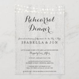 Romântico rústico do convite | do jantar de ensaio