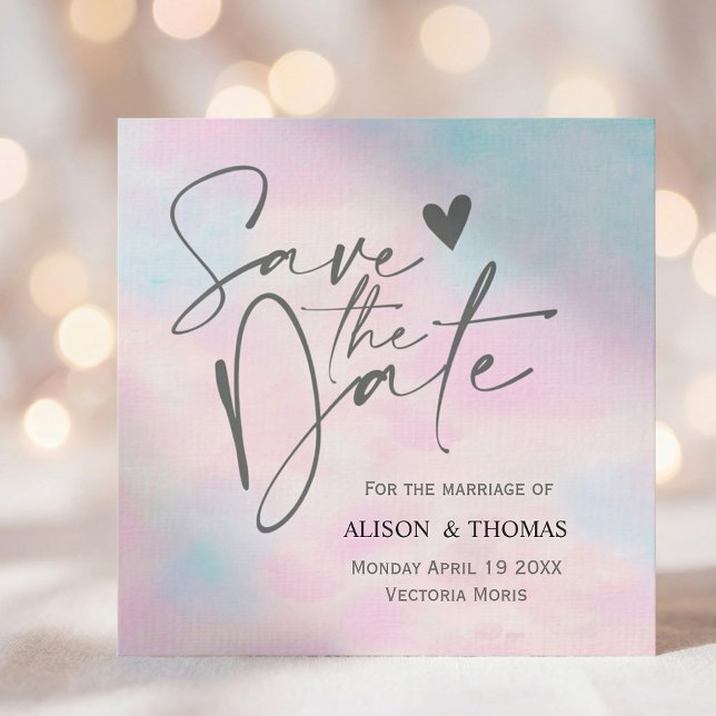 Românticos Pastéis Save The Dates – Rosa Suave e A (#SaveTheDate
#CalligraphyWedding
#MinimalWedding
#RomanticWedding
#ElegantStationery
#ModernBride
)