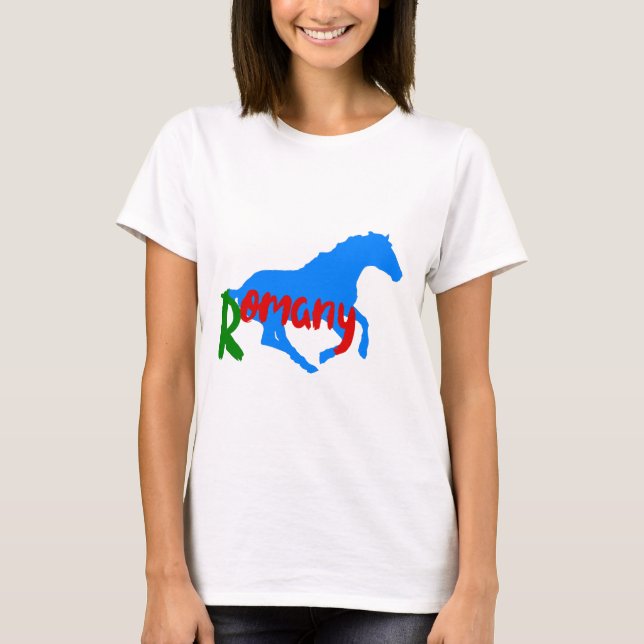 Romany Gypsy e cavalo T-Shirt (Frente)
