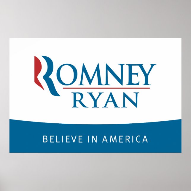 Romney Ryan Acredita no Poster americano (Frente)