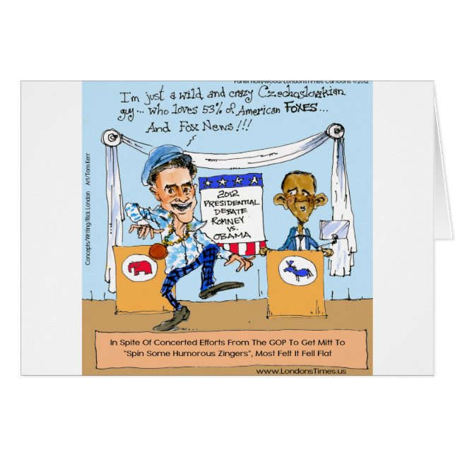 Romney Tenta Zingers em Presentes e Cartões Engraç (Frente Horizontal)