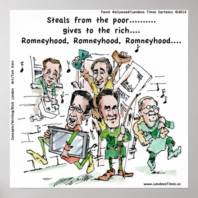 RomneyHood Funny Poster por Rick London (Frente)