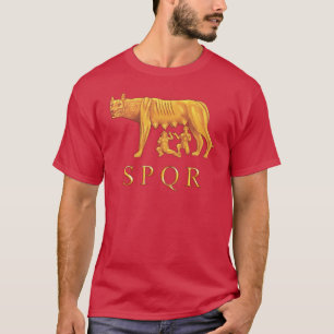 Romulus, Remus, e t-shirt romanos do gráfico do