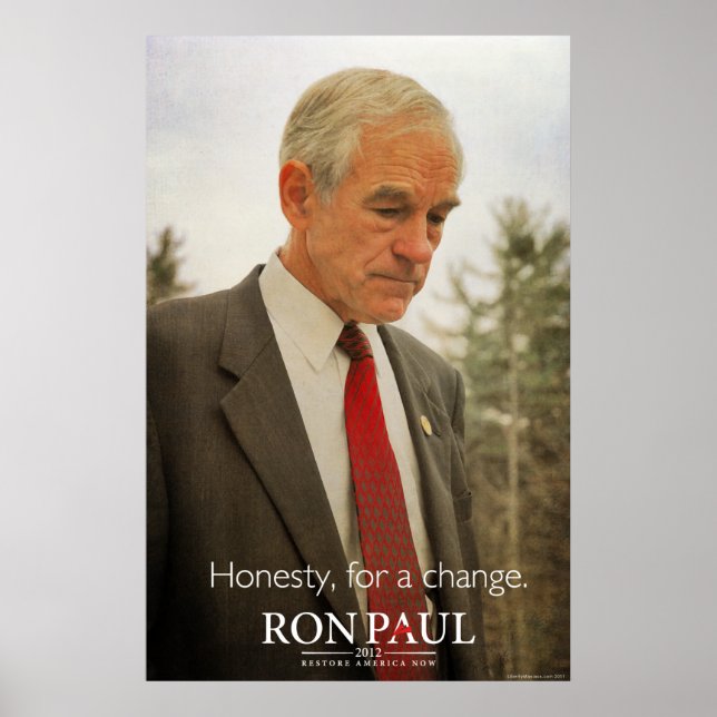Ron Paul Honesty Impressão (Frente)