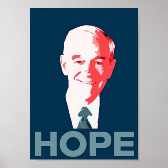 Ron Paul para a Poster da campanha Esperança do Pr (Frente)