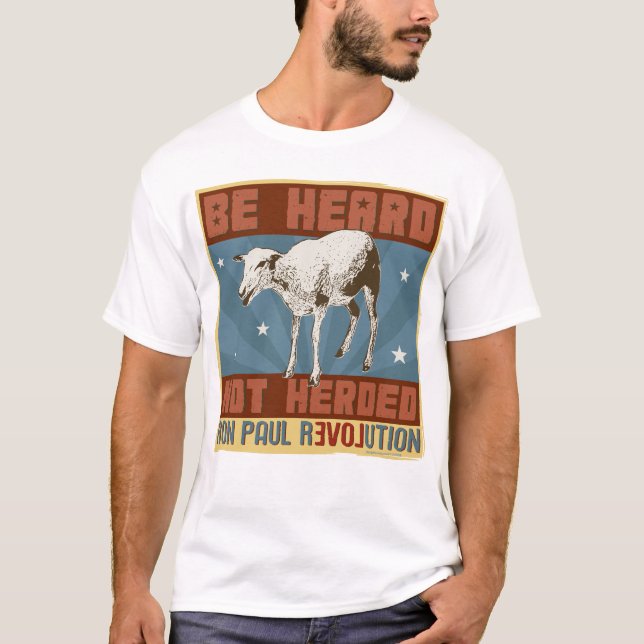 Ron Paul "seja" camisa não reunida ouvida (Frente)