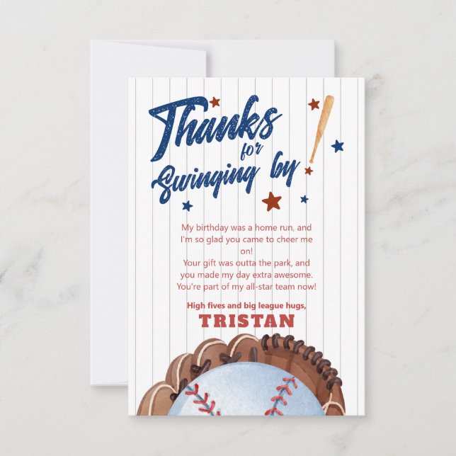 Rookie Do Cartões de agradecimentos Do Ano De prim (Frente)