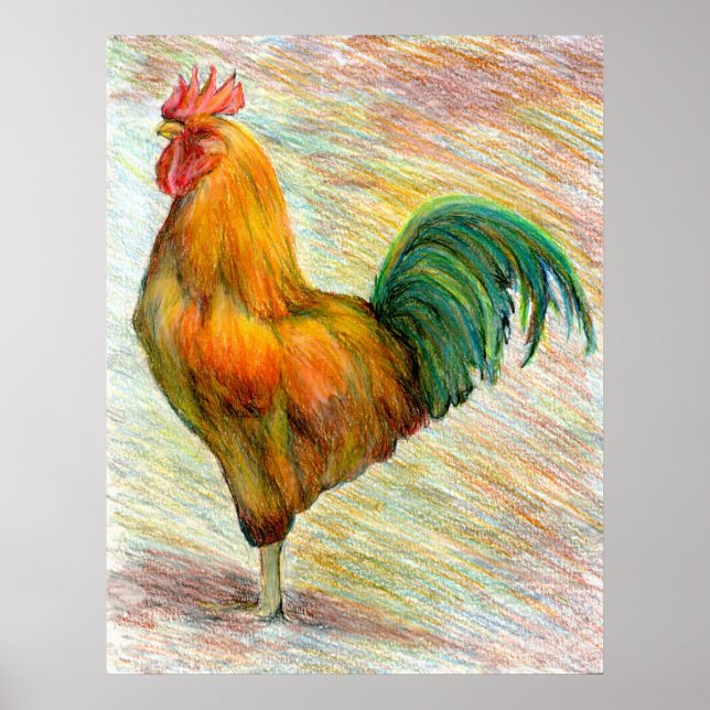 Rooster Fine Art Poster (Frente)