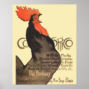 Rooster francês Cocorico por Stenlen Art Poster