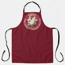 Rooster Heraldic Crest Apron